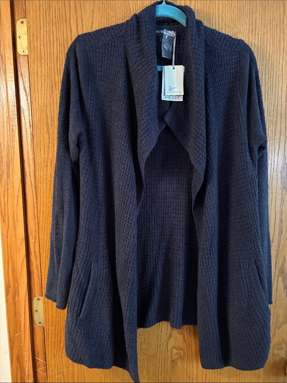 Barefoot Dreams Navy Open-Front Knit Cardigan